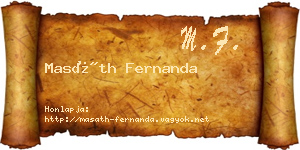 Masáth Fernanda névjegykártya